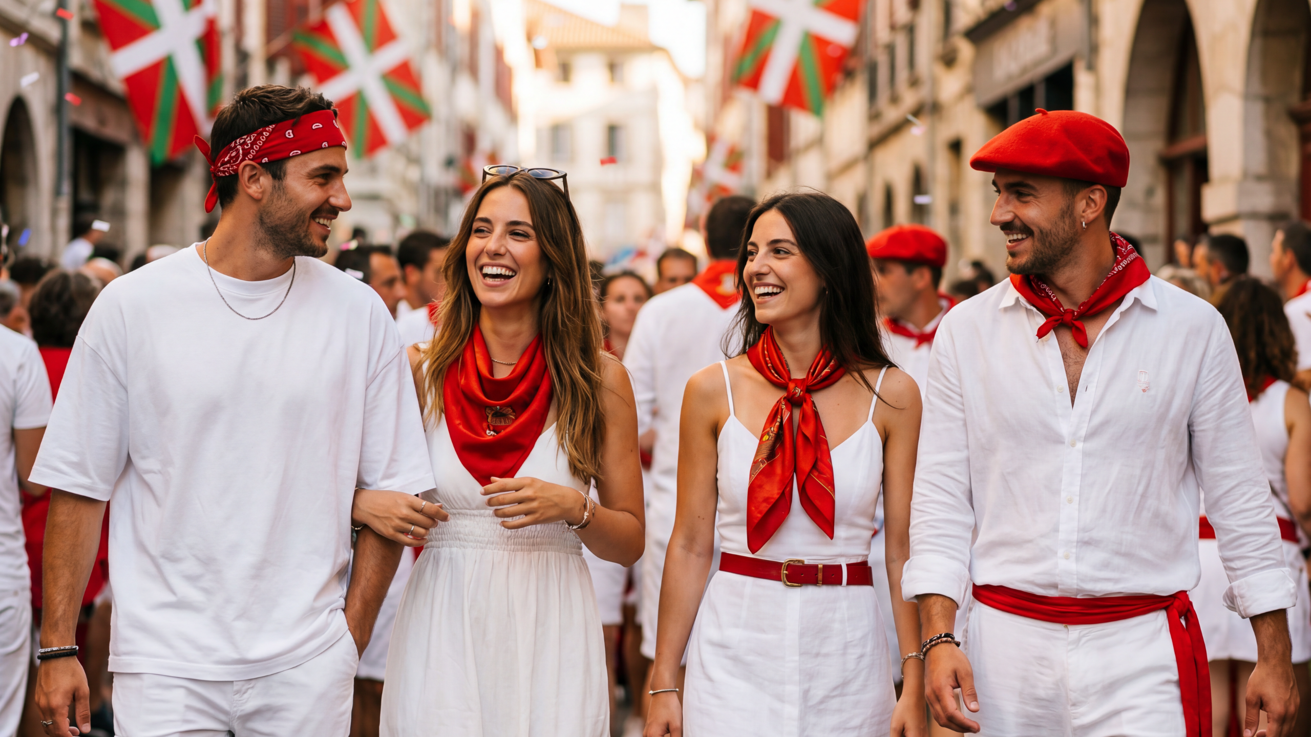 Comment composer une tenue de féria stylée en blanc et rouge