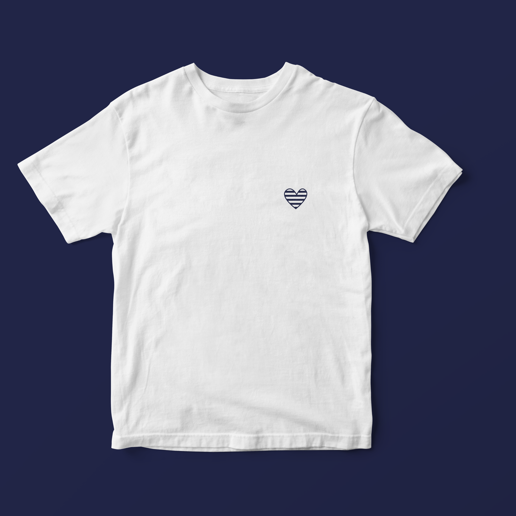 T-shirt Féria Le Petit Cœur — Blanc/Bleu