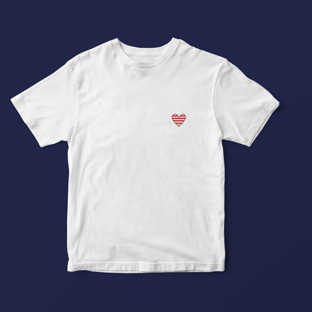 T-shirt Féria Le Petit Cœur — Blanc/Rouge