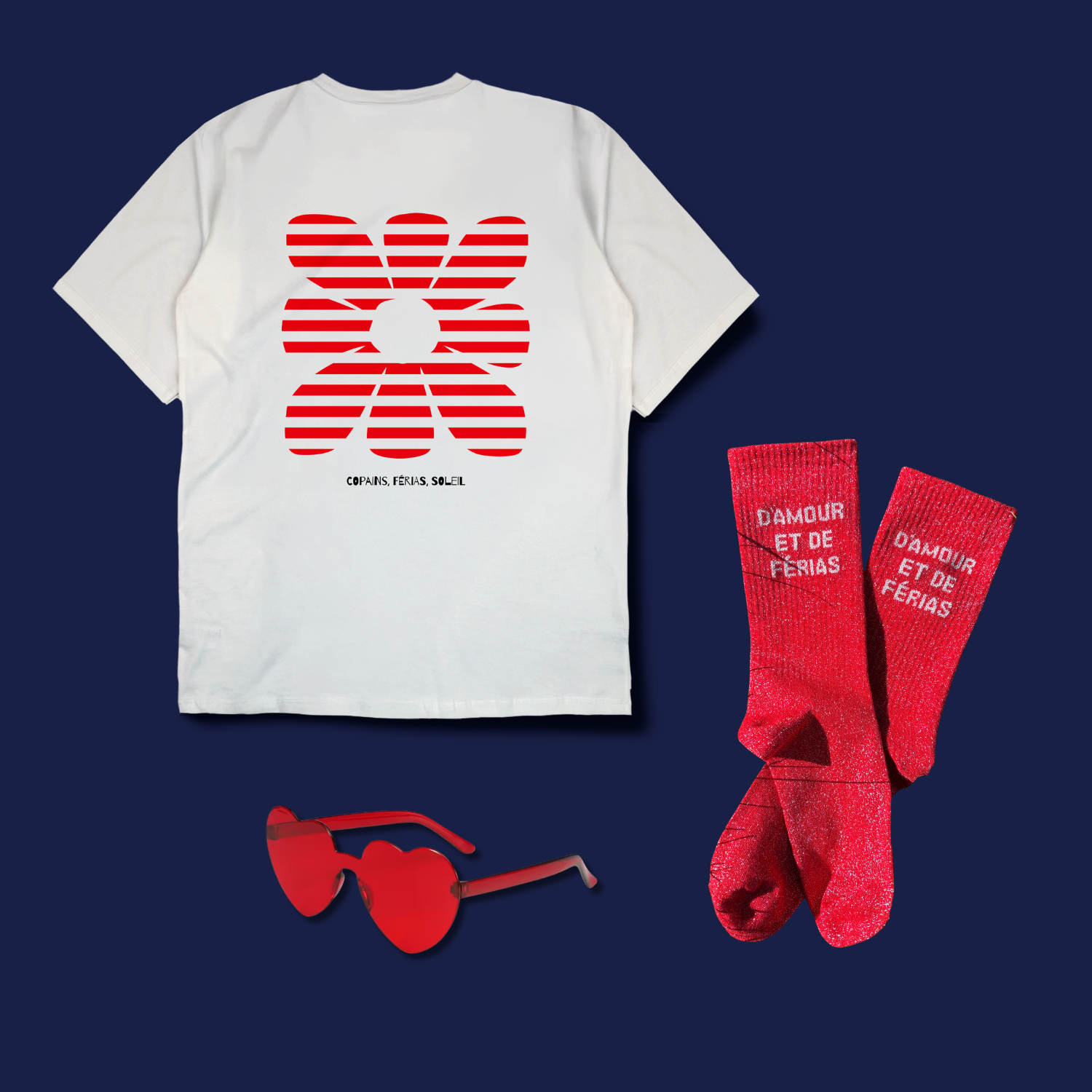 OFFRE LOT : T-shirt + Chaussettes + lunettes