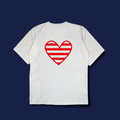 T-shirt Féria Le Petit Cœur — Blanc/Rouge
