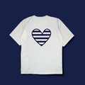 T-shirt Féria Le Petit Cœur — Blanc/Bleu
