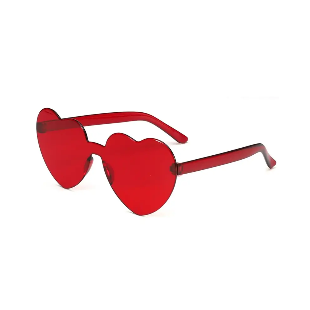 Lunettes coeur rouges