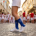 Chaussettes paillettes féria bleues lifestyle – Feria'Mania
