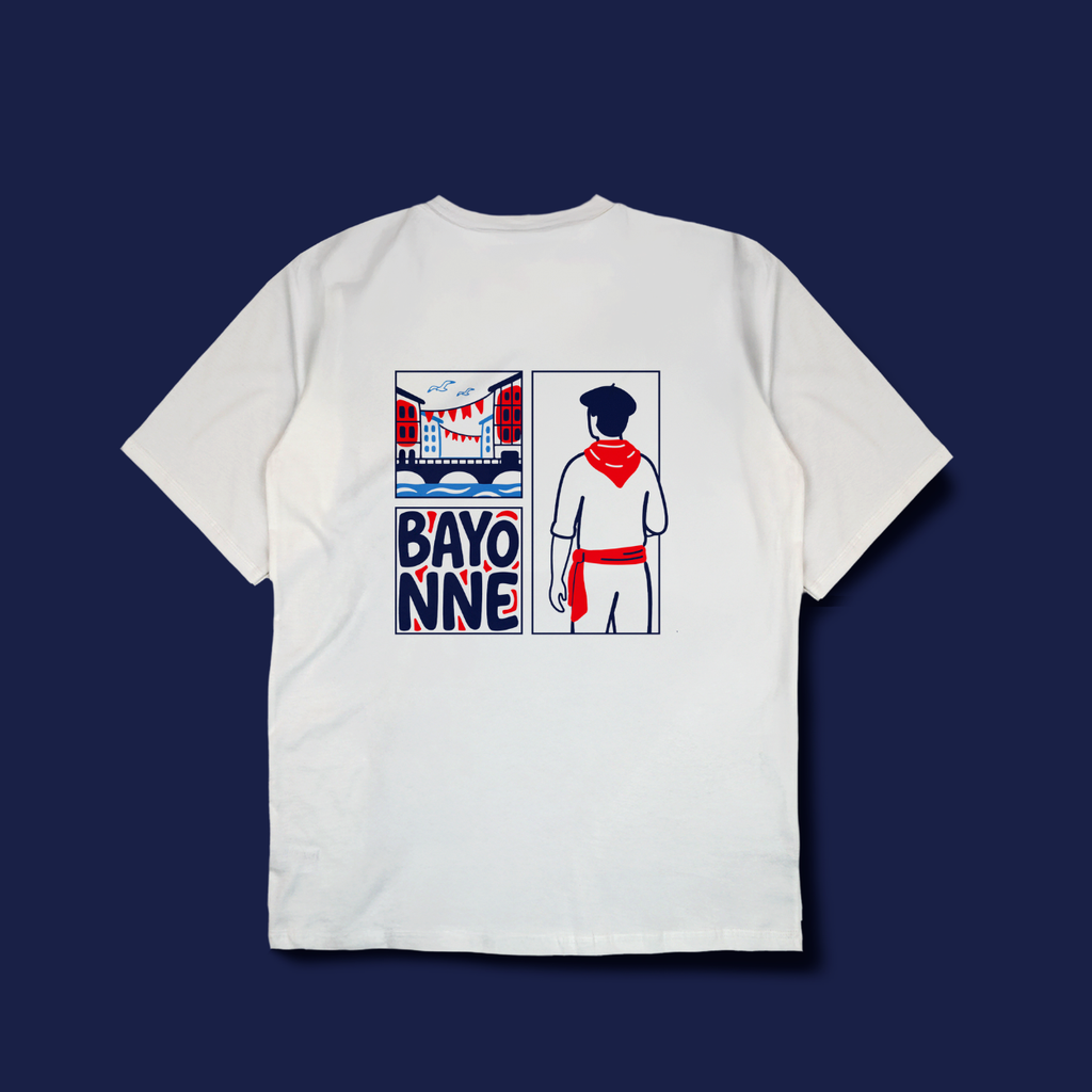 t-shirt-feria-bayonne-blanc-rouge