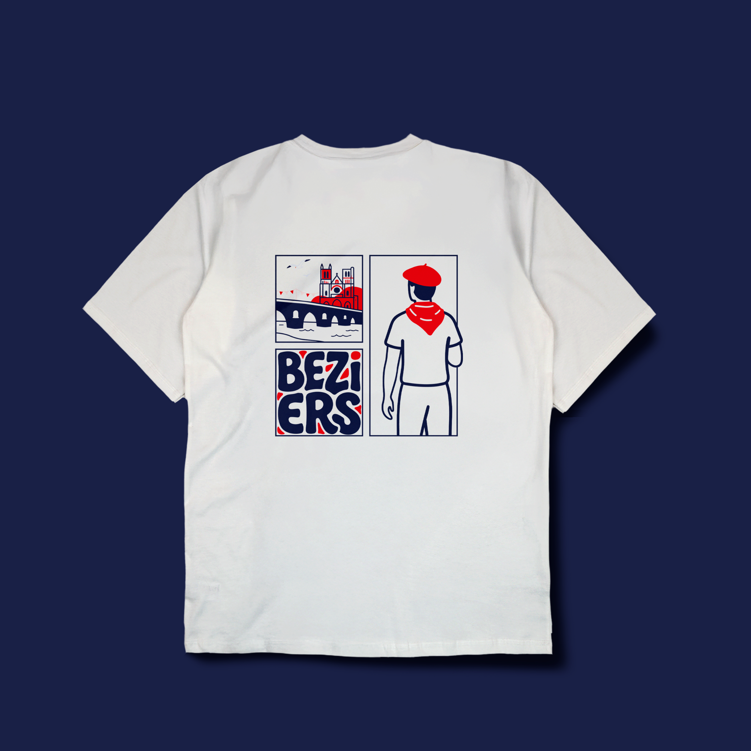 t-shirt-feria-beziers-blanc-rouge